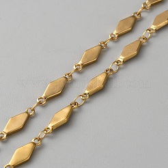304 Stainless Steel DIY Rhombus Chains&nbsp;STAS-WH0070-01G