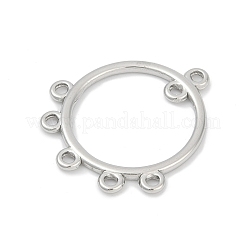 304ステンレスシャンデリア部品リンク  リング形状  ステンレス鋼色  31.5x29x1.5mm  穴：1.8mm&nbsp;STAS-Q350-05P