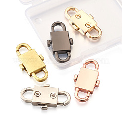 5色調節可能なアロイチェーンバックル  チェーンストラップバッグアクセサリー用  ミックスカラー  32x17x5mm  穴：6x6mm  5個/箱&nbsp;PALLOY-TA0001-91-RS