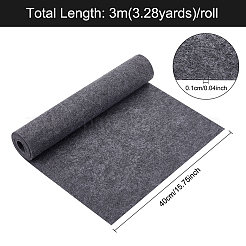 ポリエステルフェルト  ファブリック  長方形  濃いグレー  40x0.1cm  3 m /ロール&nbsp;DIY-WH0146-04V