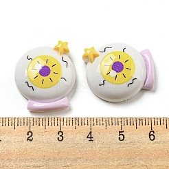 ハロウィーン不透明樹脂デコデンカボション  ホワイト  目  23.5x20x7.5mm&nbsp;CRES-H002-02H