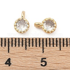 Brass Pave Cubic Zirconia Pendants&nbsp;KK-H204-03KCG-01