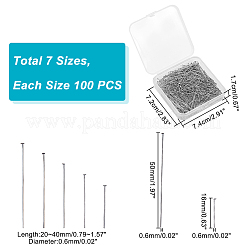 304ステンレス鋼フラットヘッドピン  ステンレス鋼色  700個/箱&nbsp;STAS-PH0018-21P
