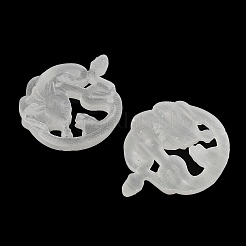 天然セレナイトで彫られたメデューサの置物  ホームデスクトップ装飾用  78x63x12mm&nbsp;G-G130-04