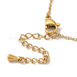 Summer Beach Nuggets Natural Amazonite & Ion Plating(IP) 304 Stainless Steel Charm Anklets for Women&nbsp;BJEW-P326-05B-G