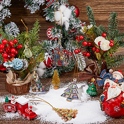 4 Bags 4 Styles Acrylic Christmas Tree Pendant Decorations&nbsp;AJEW-DC0003-57A