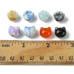 80Pcs 8 Colors Two Tone Transparent/Opaque Acrylic Beads&nbsp;TACR-FS0001-48