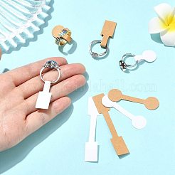 500個、4種類の折りたたみ式白紙ジュエリー値札  リング用の書き込み可能な粘着ジュエリーラベルタグ  ネックレス  ブレスレット  丸い四角形  ミックスカラー  5.1~6.8x1.2~1.4x0.01~0.03cm  125個/スタイル&nbsp;CDIS-FS0001-33