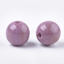 樹脂ビーズ  天然石風  ラウンド  オールドローズ  19.5~20mm  穴：2~2.5mm&nbsp;RESI-S377-31C-06
