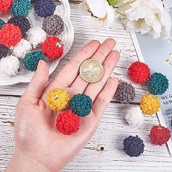 Handmade Cloth Fabric Covered Pendants&nbsp;WOVE-PH0001-13G