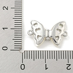 Brass Pave Clear Cubic Zirconia Butterfly Connector Charms&nbsp;KK-Q820-38P