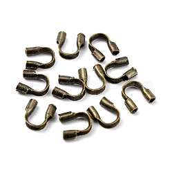 真鍮製U字カン  カドミウムフリー＆鉛フリー  アンティークブロンズ  4.5x4x1mm  穴：0.5mm&nbsp;X-KK-R030-AB