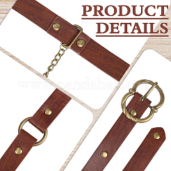 PU Imitation Leather Chain Belts with Metal Chains&nbsp;AJEW-WH0609-663AB