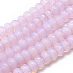 オパールビーズ連売り  多面カット  ロンデル  11.5x7~7.5mm  穴：1mm  約50個/連  15.16インチ（38.5cm）&nbsp;G-L557-12B
