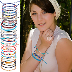 24Pcs 1Bag Cord Braided Bracelets & Glass Seed Beads Braided Bead Bracelets&nbsp;BJEW-UN0002-03