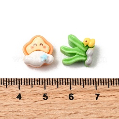 オペーク樹脂カボション  混合図形  ミックスカラー  12~13.5x8.5~14x7~8mm&nbsp;RESI-K046-08