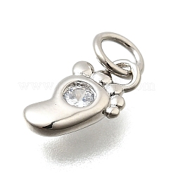 Brass Micro Pave Cubic Zirconia Pendants&nbsp;KK-Z093-18P