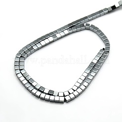 Grade AA Non-magnetic Synthetic Hematite Cube Beads Strands&nbsp;G-F161-11E