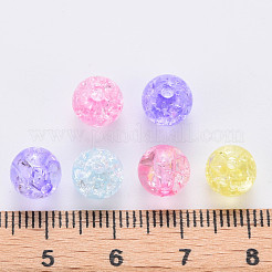 Transparent Crackle Acrylic Beads&nbsp;MACR-S370-G8mm