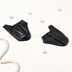 PUレザーの片指手袋  女性用指なし手袋  ブラック  125x95x1.5~3mm&nbsp;AJEW-WH20195-25