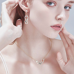 100Pcs 5 Style Tibetan Style Alloy Pendants & Pendant Rhinestone Settings&nbsp;TIBEP-GO0001-04