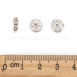 Brass Grade A Rhinestone Spacer Beads&nbsp;RB-A014-Z8mm-01S