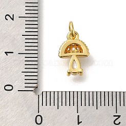 Brass Micro Pave Cubic Zirconia Charms&nbsp;KK-M295-21G