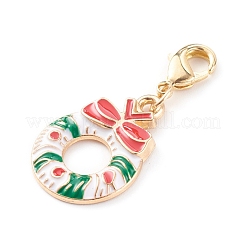 Christmas Themed Alloy Enamel Pendants&nbsp;HJEW-JM00457-05