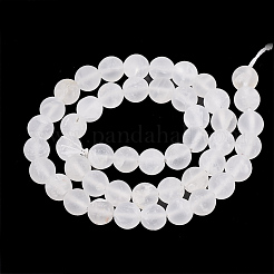 天然石クオーツクリスタルビーズ連売り  艶消し  ラウンド  6mm  穴：1mm  約63個/連  15.5インチ&nbsp;X-G-T106-329