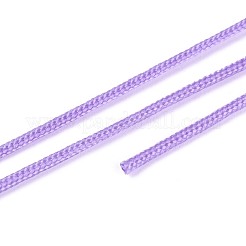 25メートルナイロン編みコード  ジュエリー製作やマクラメ工芸用の中国結び紐  ライラック  1mm  約27.34ヤード（25m）/ロール&nbsp;NWIR-T002-02A-07