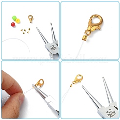 1000 個 5 色の真鍮つぶし玉  チューブ  ミックスカラー  2x2mm  穴：1.5mm  200個/カラー&nbsp;KK-YW0002-19