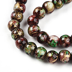 Baking Paint Glass Beads Strands&nbsp;DGLA-N003-6mm-B07