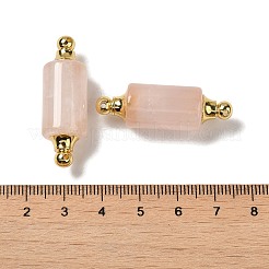 Natural Rose Quartz Connector Charms&nbsp;G-Z039-01G-03