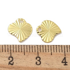 ラックメッキ真鍮チャーム  長持ちメッキ  鉛フリー＆カドミウムフリー  18KGP本金メッキ  混合図形  葉  9x9.5x1mm  穴：1mm&nbsp;KK-G515-53C-G