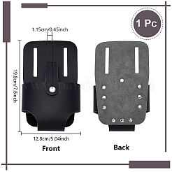 ベルト用PUレザー巻尺ホルダー  ツールキャリーベルトクリップ  ブラック  19.8x12.8x1.15cm&nbsp;TOOL-WH0059-080C