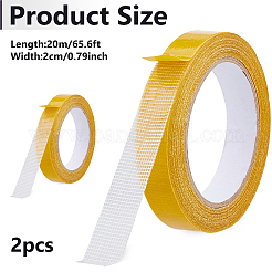 粘着パッチテープ  床マーキングテープ  カーペット固定用  衣類パッチ  ゴールド  20mm  20 m /ロール&nbsp;AJEW-WH0348-846B