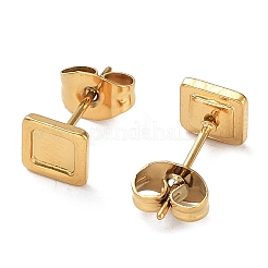 Ion Plating(IP) 304 Stainless Steel Stud Earrings Findings&nbsp;STAS-M323-14G