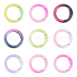15Pcs Spray Paint Alloy Spring Gate Rings&nbsp;FIND-TA0010-92