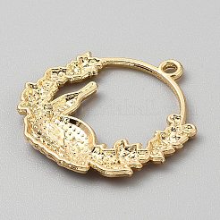 感謝祭の日の金色合金エナメルペンダント  七面鳥  30x29.5x3mm  穴：1.8mm&nbsp;FIND-CJC0024-30F