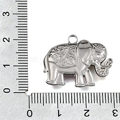 304ステンレスペンダント  エナメル  象のチャーム  ステンレス鋼色  ミックスカラー  19x25x3.5mm  穴：2mm&nbsp;STAS-N108-102P
