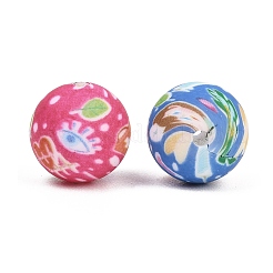 シリコンビーズ  ラウンド  ミックスカラー  15mm  穴：2mm&nbsp;SIL-B079-01