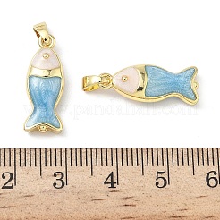 Brass Enamel Pendants&nbsp;KK-Z134-06G-01