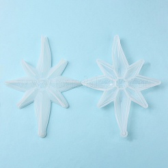 8つの尖った星のシリコン型キット（DIY）  uvジェルネイルアートtinfoiを含む  プラスチック製丸型撹拌棒  プラスチックピペット  ラテックス指サック  シリコーン攪拌ボウル  プラスチック計量カップ  ホワイト  235x175x19mm  穴：5mm  2pc&nbsp;DIY-OC0003-43