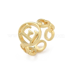 Brass Open Cuff Rings for Women&nbsp;RJEW-K289-01G-E