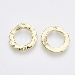 合金ペンダント  リング  ライトゴールド  18x18x2mm  穴：1.8mm&nbsp;PALLOY-T067-142LG