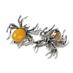 Dual-use Items Alloy Pave Jet Rhinestone Spider Brooch&nbsp;JEWB-C026-07H-AS