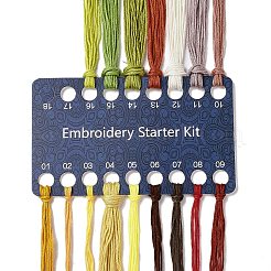 DIY Mushroom Pattern Embroidery Starter Kits&nbsp;DIY-L068-01C