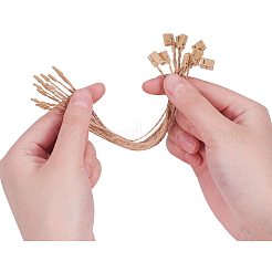 ジュートより糸  シールタグ付き  プラスチックハングタグファスナー  バリーウッド  180x1mm&nbsp;OCOR-PH0003-41