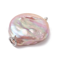 Natural Baroque Pearl Keshi Pearl Pendants&nbsp;PALLOY-JF04629-02