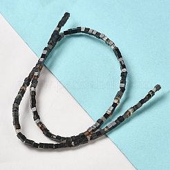 天然コーヒー瑪瑙ビーズ連売り  キューブ  2~2.5x2.5~3.5x2.5~3mm  穴：0.4mm  約157~165個/連  14.96~15.75''（38~40センチメートル）&nbsp;G-B064-A24